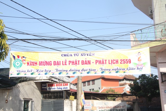 Thái Bình: Công tác chuẩn bị Phật đản tại chùa Từ Xuyên