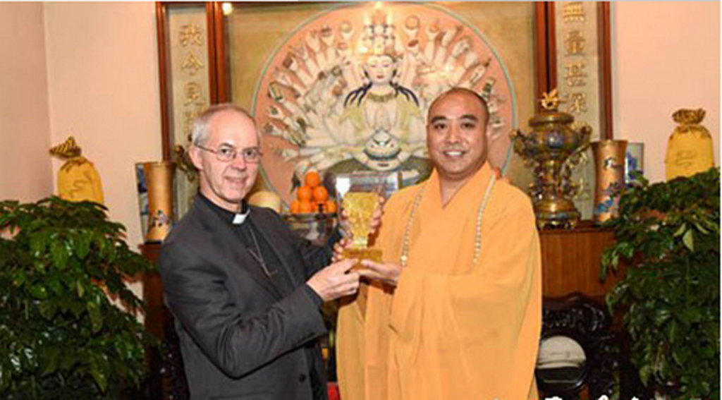 Trung Quốc: Tổng Giám mục Canterbury viếng thăm Tĩnh An Cổ Tự