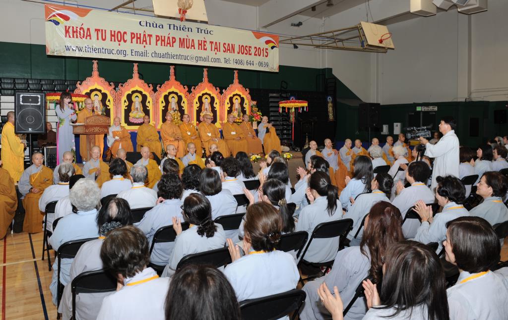 Chùa Thiên Trúc, San Jose, Hoa Kỳ Khai Mạc Khóa Tu Phật Pháp Mùa Hè Năm 2015