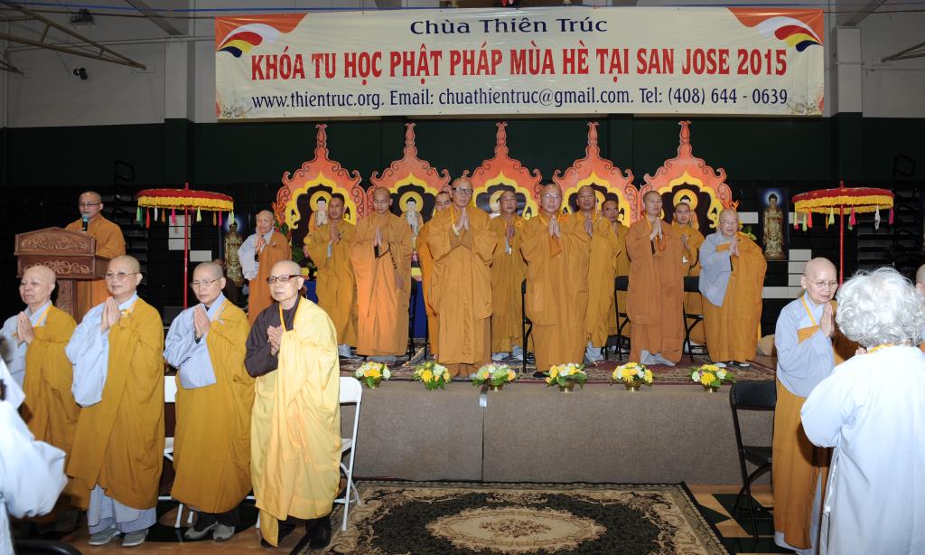 Chùa Thiên Trúc, San Jose, Hoa Kỳ Khai Mạc Khóa Tu Phật Pháp Mùa Hè Năm 2015