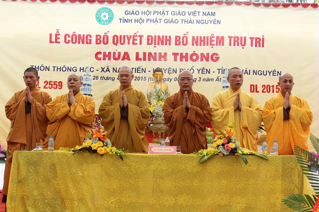 Thái Nguyên: Lễ Công Bố QĐ Bổ Nhiệm Trụ Trì Chùa Linh Thông