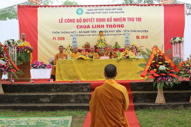 Thái Nguyên: Lễ Công Bố QĐ Bổ Nhiệm Trụ Trì Chùa Linh Thông