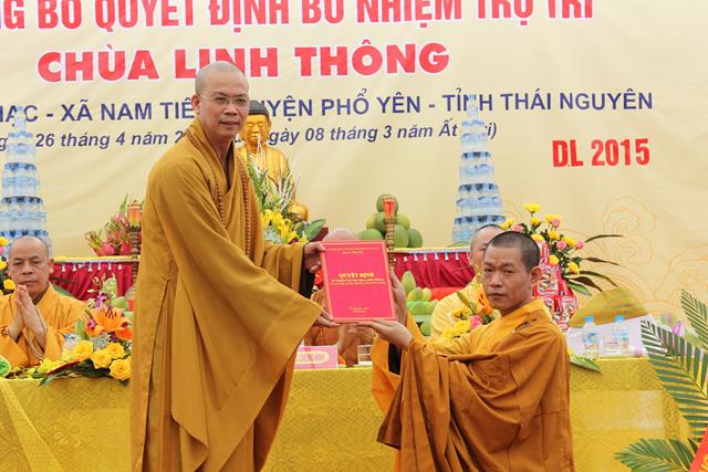 Thái Nguyên: Lễ Công Bố QĐ Bổ Nhiệm Trụ Trì Chùa Linh Thông