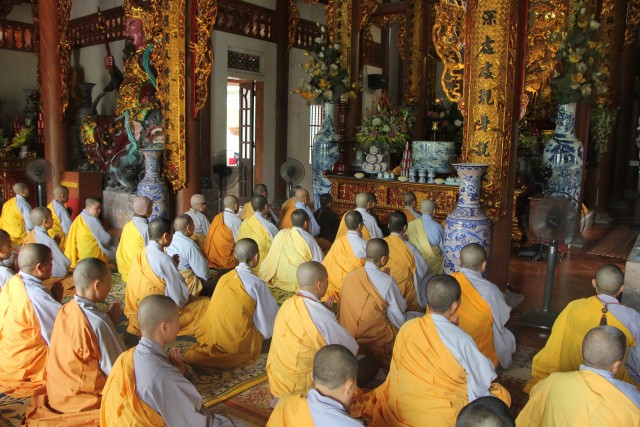 Thái Bình: Trường hạ chùa Quan Âm tổ chức lễ khai pháp