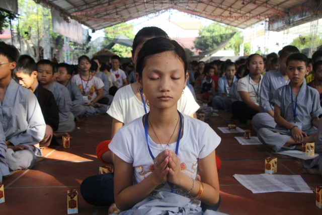 Thái Bình: Khóa tu sen hồng chùa Từ Xuyên (ngày thứ ba)
