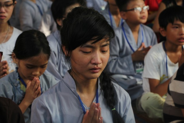 Thái Bình: Khóa tu sen hồng chùa Từ Xuyên (ngày thứ ba)