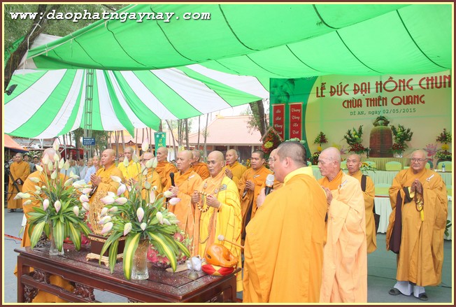 Bình Dương: Lễ Đúc Đại Hồng Chung Tại Chùa Thiên Quang
