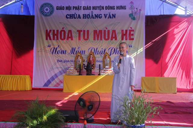 Thái Bình: Chùa Hoằng Văn lần đầu tiên tổ chức khóa tu mùa hè