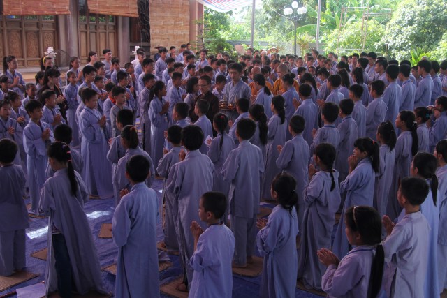 Thái Bình: Chùa Hoằng Văn lần đầu tiên tổ chức khóa tu mùa hè