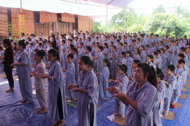Thái Bình: Chùa Hoằng Văn lần đầu tiên tổ chức khóa tu mùa hè