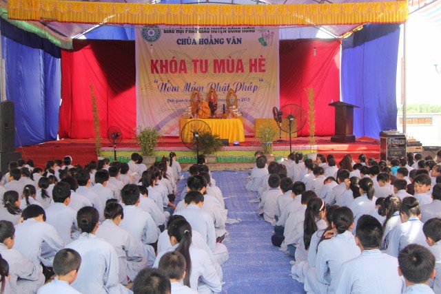 Thái Bình: Chùa Hoằng Văn lần đầu tiên tổ chức khóa tu mùa hè