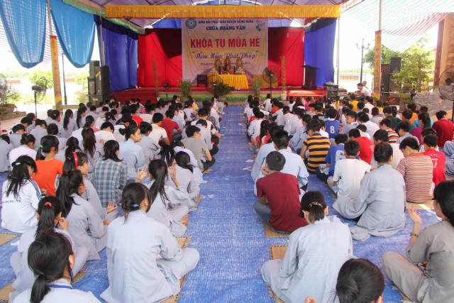 Thái Bình: Chùa Hoằng Văn lần đầu tiên tổ chức khóa tu mùa hè