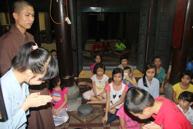 Thái Bình: Nhà chùa mở lớp học Phật pháp và lớp học võ cho các em nhỏ