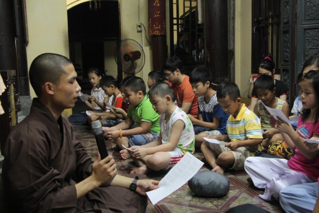 Thái Bình: Nhà chùa mở lớp học Phật pháp và lớp học võ cho các em nhỏ