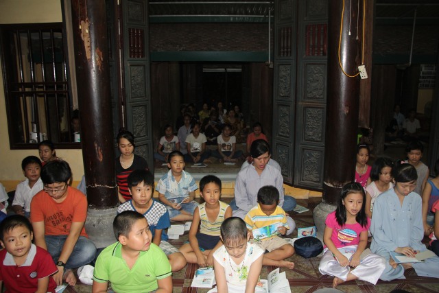Thái Bình: Nhà chùa mở lớp học Phật pháp và lớp học võ cho các em nhỏ