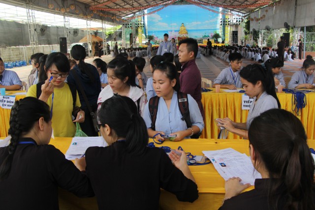 Thái Bình: Chùm ảnh ngày đầu khóa tu mùa hè chùa Từ Xuyên