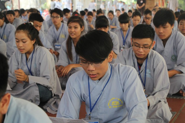 Thái Bình: Chùm ảnh ngày đầu khóa tu mùa hè chùa Từ Xuyên