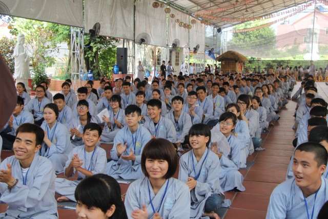 Thái Bình: Chùm ảnh ngày đầu khóa tu mùa hè chùa Từ Xuyên