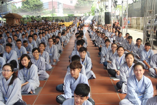 Thái Bình: Chùm ảnh ngày đầu khóa tu mùa hè chùa Từ Xuyên