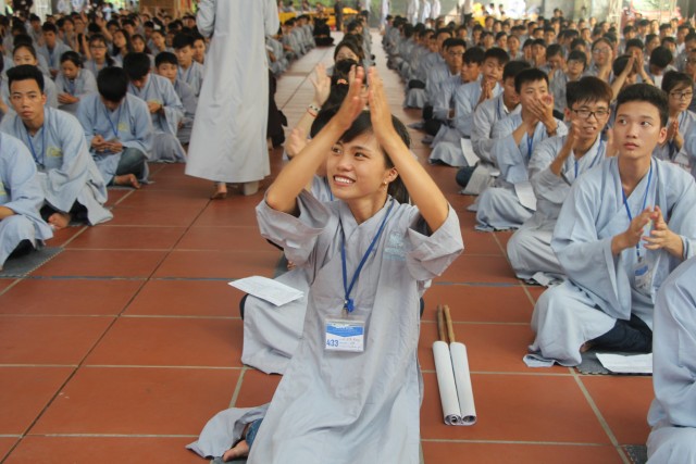 Thái Bình: Chùm ảnh ngày đầu khóa tu mùa hè chùa Từ Xuyên