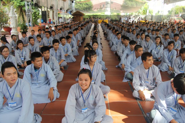 Thái Bình: Chùm ảnh ngày đầu khóa tu mùa hè chùa Từ Xuyên