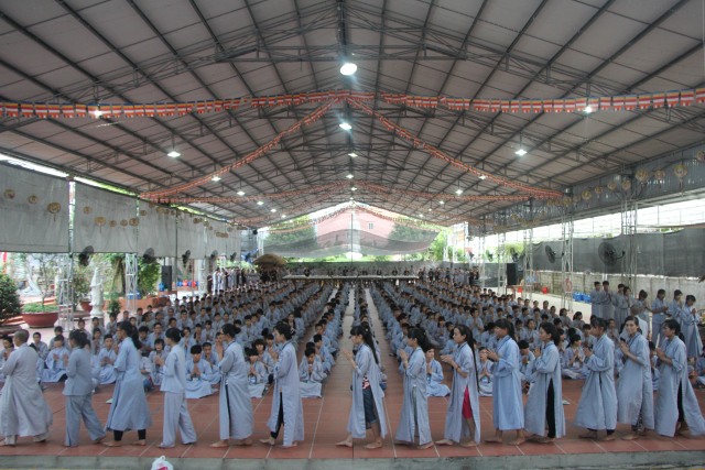 Thái Bình: Chùm ảnh ngày đầu khóa tu mùa hè chùa Từ Xuyên