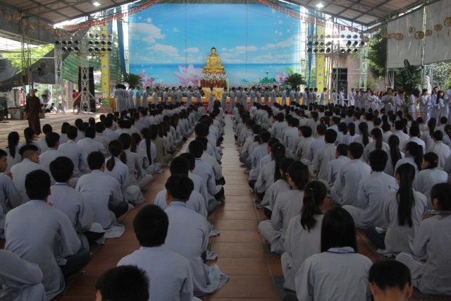 Thái Bình: Chùm ảnh ngày đầu khóa tu mùa hè chùa Từ Xuyên