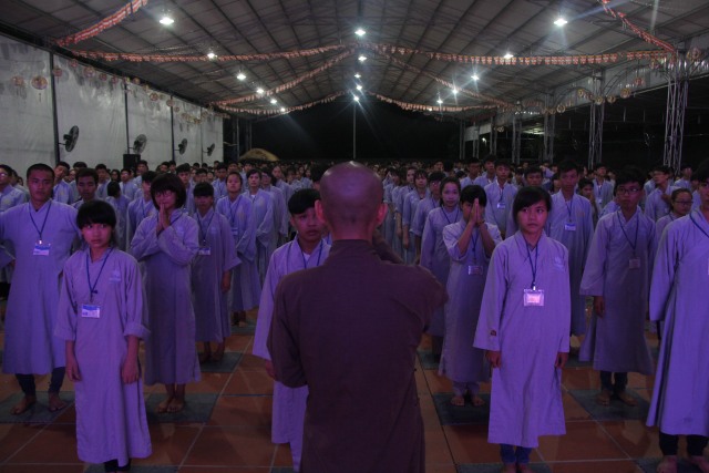 Thái Bình: Chùm ảnh ngày đầu khóa tu mùa hè chùa Từ Xuyên