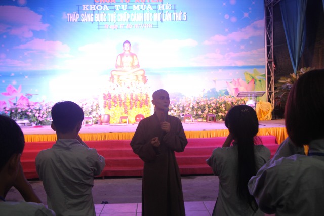 Thái Bình: Chùm ảnh ngày đầu khóa tu mùa hè chùa Từ Xuyên