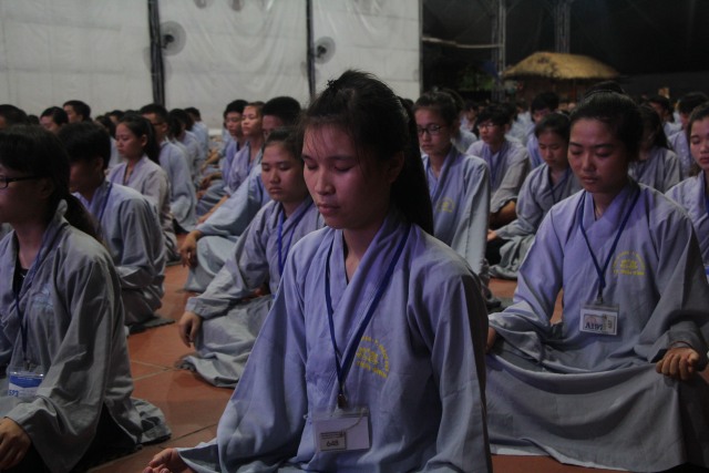 Thái Bình: Chùm ảnh ngày đầu khóa tu mùa hè chùa Từ Xuyên