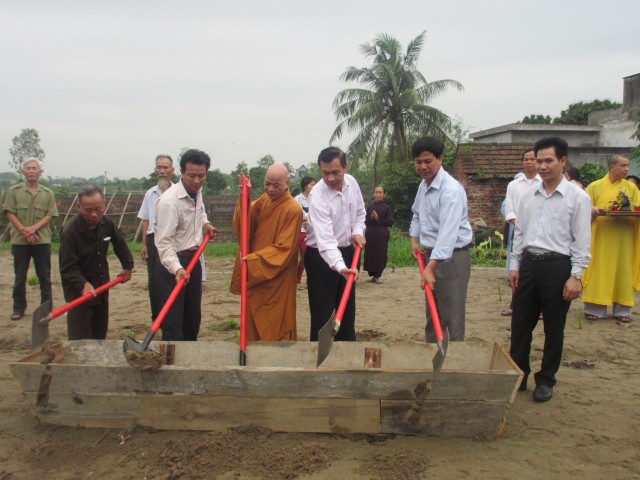 Thái Bình:  Lễ động thổ khởi công xây dựng nhà Tổ chùa Long Đài