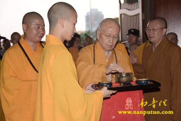 Trung Quốc: Trưởng lão Tịnh Tâm Hội trưởng Hội Hoa Tăng thế giới viếng thăm Nam Phổ Đà Tự