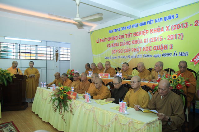 TP.HCM: Lễ tốt nghiệp khóa X Lớp sơ cấp Phật học Quận 3