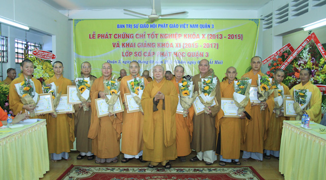 TP.HCM: Lễ tốt nghiệp khóa X Lớp sơ cấp Phật học Quận 3