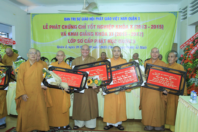 TP.HCM: Lễ tốt nghiệp khóa X Lớp sơ cấp Phật học Quận 3