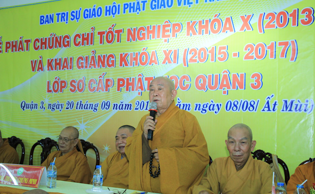 TP.HCM: Lễ tốt nghiệp khóa X Lớp sơ cấp Phật học Quận 3