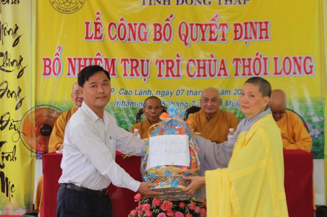 Đồng Tháp: Bổ Nhiệm Trụ Trì Chùa Thới Long