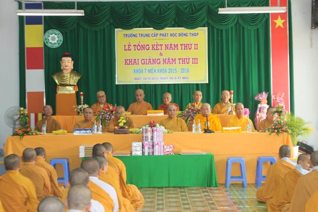 Đồng Tháp: Trường Trung Cấp Phật Học Khai Giảng