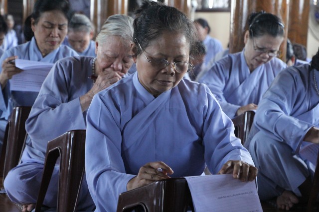 Thái Bình: Khóa tu niệm Phật một ngày tại chùa Từ Xuyên