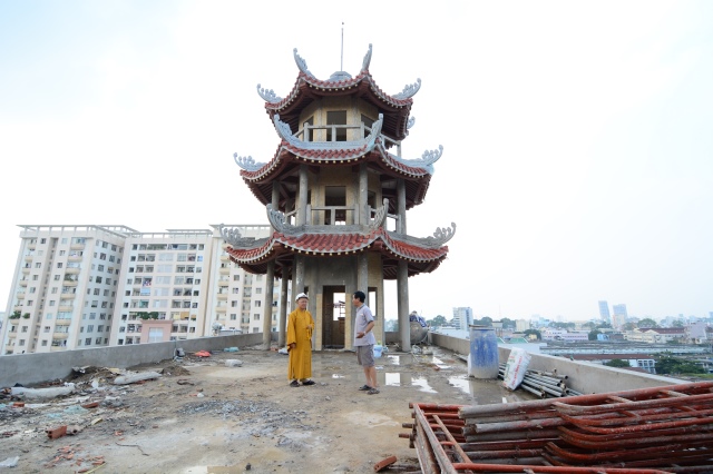 Chùm ảnh: Công trình chùa Giác Ngộ đang đi vào giai đoạn hoàn thiện nội thất