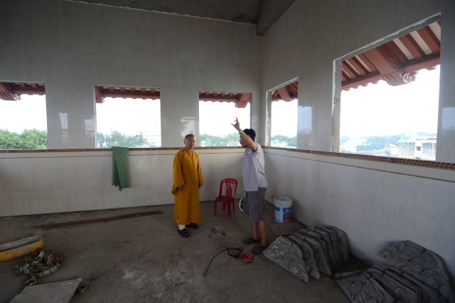 Chùm ảnh: Công trình chùa Giác Ngộ đang đi vào giai đoạn hoàn thiện nội thất