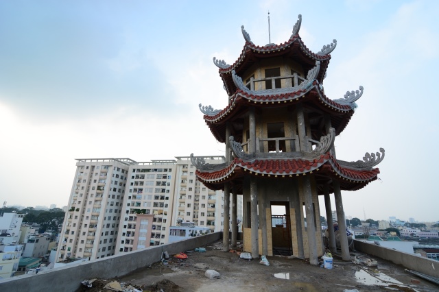 Chùm ảnh: Công trình chùa Giác Ngộ đang đi vào giai đoạn hoàn thiện nội thất