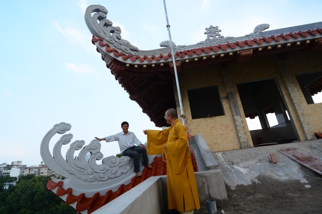 Chùm ảnh: Công trình chùa Giác Ngộ đang đi vào giai đoạn hoàn thiện nội thất