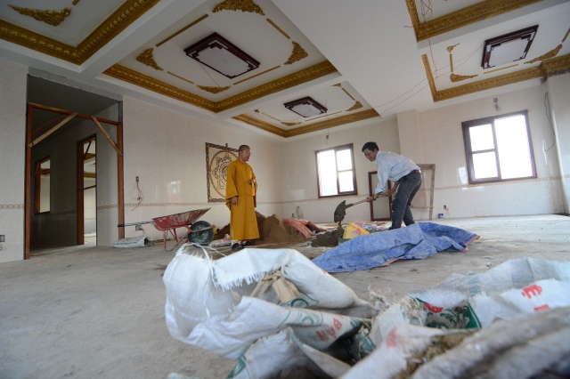 Chùm ảnh: Công trình chùa Giác Ngộ đang đi vào giai đoạn hoàn thiện nội thất
