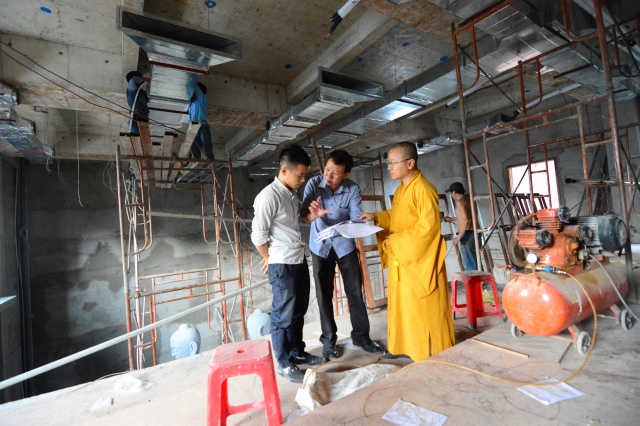 Chùm ảnh: Công trình chùa Giác Ngộ đang đi vào giai đoạn hoàn thiện nội thất