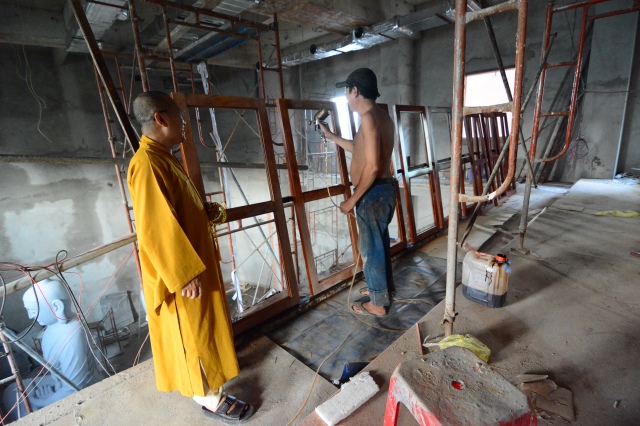 Chùm ảnh: Công trình chùa Giác Ngộ đang đi vào giai đoạn hoàn thiện nội thất