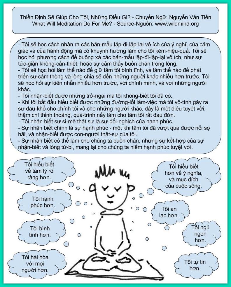 Thiền Định Sẽ Giúp Cho Tôi, Những Điều Gì? (What Will Meditation Do For Me?
