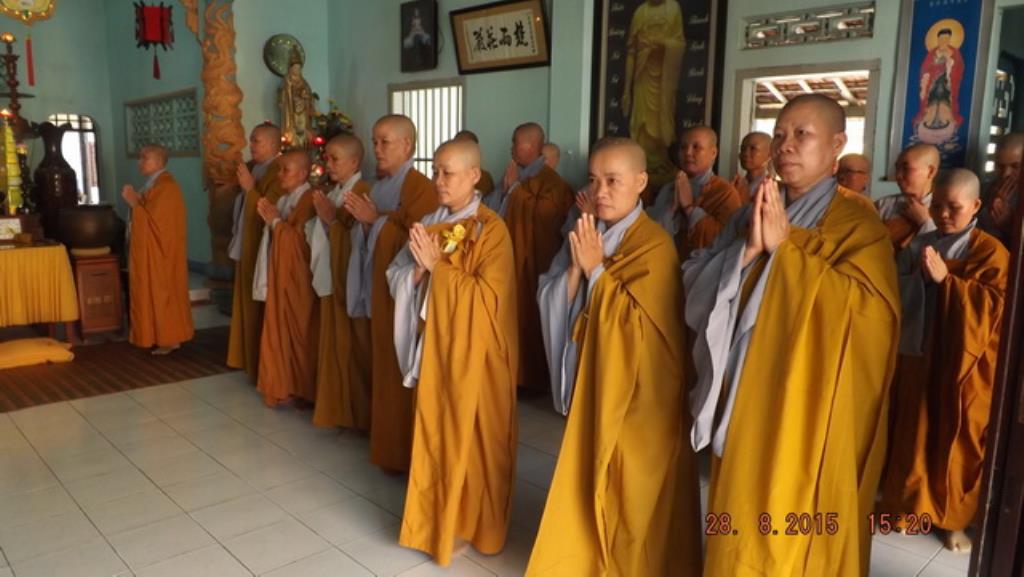 Ni giới thị xã Ninh Hòa làm Lễ Tạ pháp An cư Kiết hạ