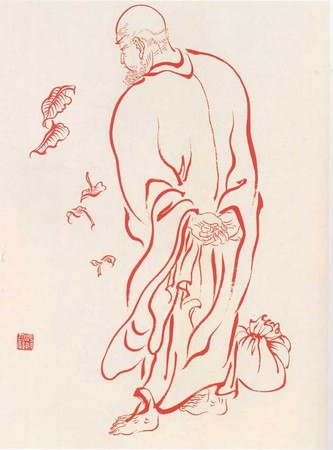 Chùm ảnh La Hán do Hoằng Nhất Luật sư hội họa