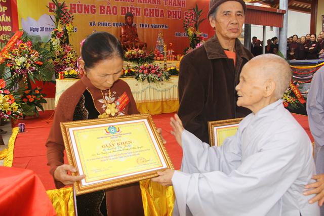 Thái Nguyên: Lễ lạc thành chính điện chùa Phú Sơn